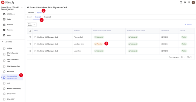 How to validate a disclaimer received by a bank 1